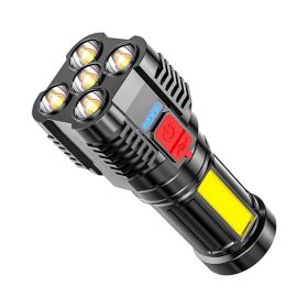 Portable High Lumen Camping Hiking Adventure Flashlight (Color: Black B, Type: Flashlights)